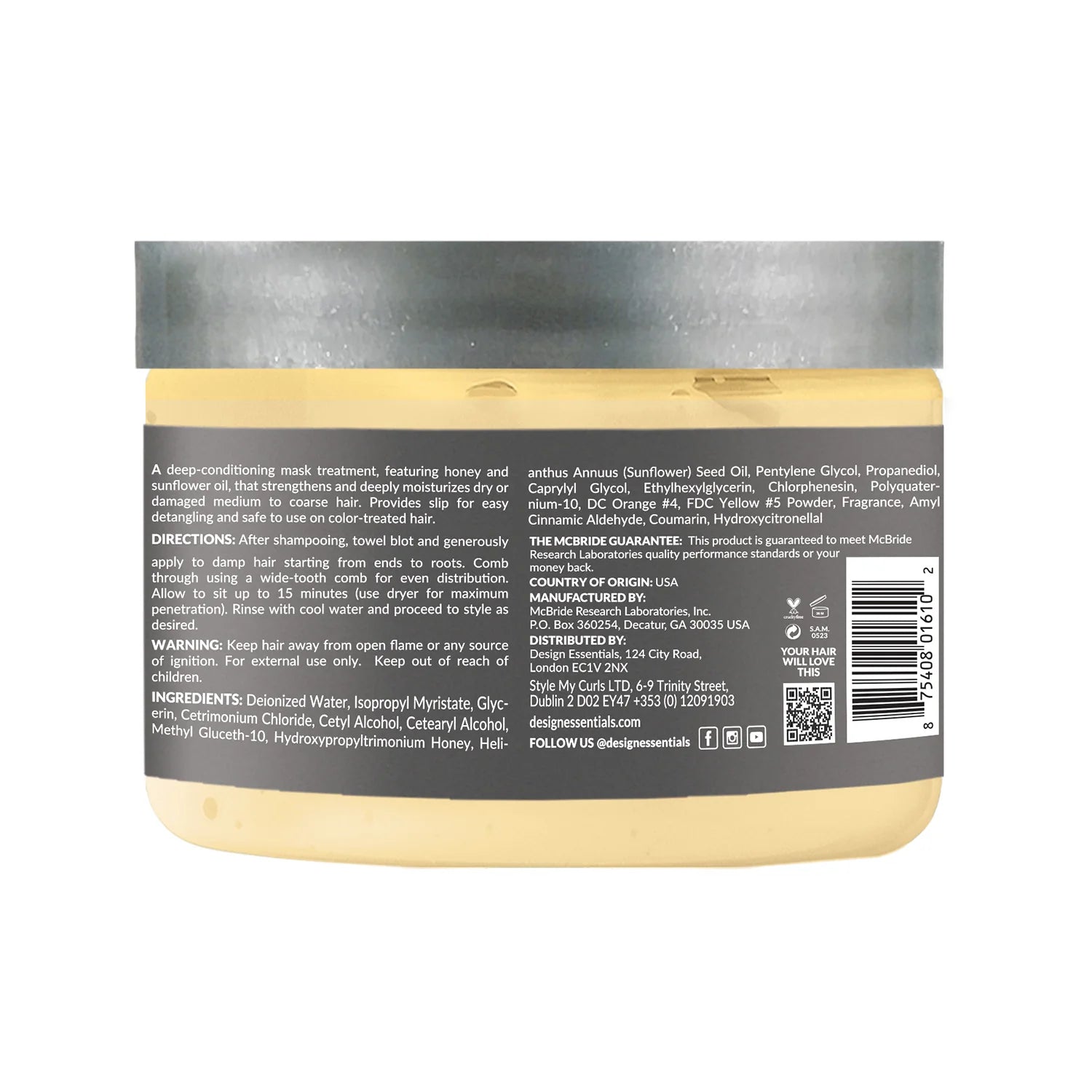 Masque hyper hydratant au miel 360g